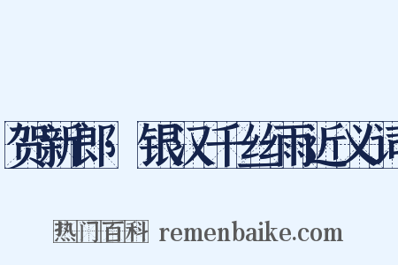 贺新郎·银汉千丝雨近义词是什么意思的图片